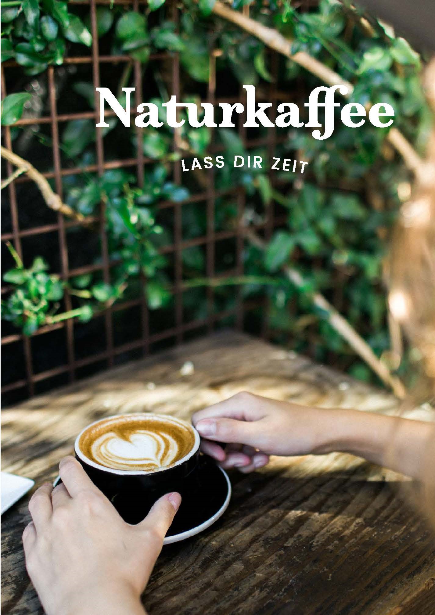 Naturkaffee Vorderseite Broschüre